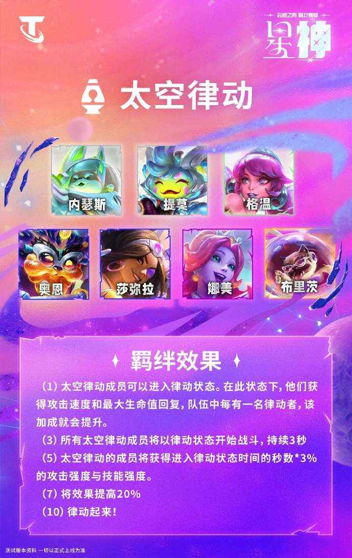  云顶之弈S17太空律动羁绊效果教程