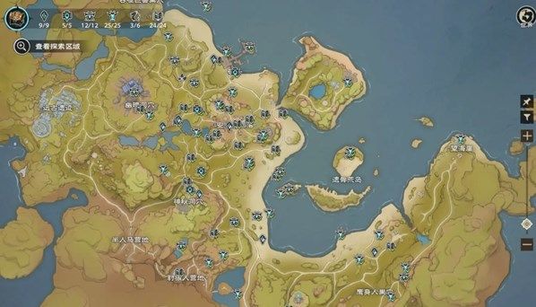 塔瑞斯世界全地图探索点位有哪些