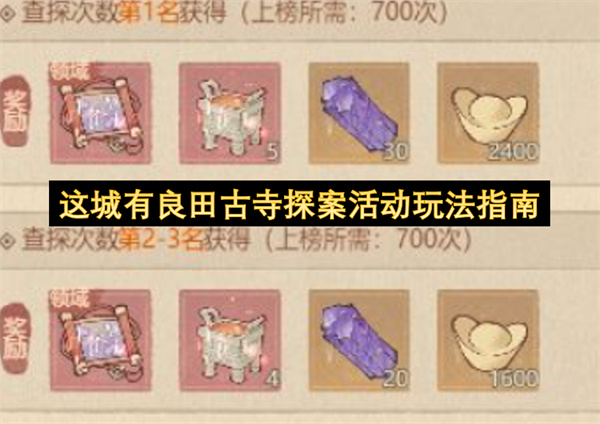  这城有良田唐朝诡事录联动古寺探案活动玩法详细攻略分享