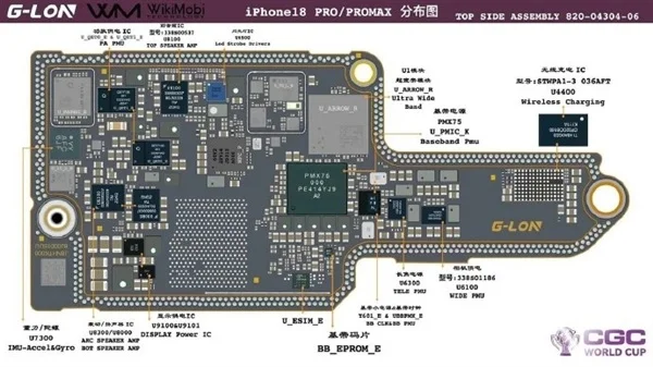 18 Pro系列主板图：私自扩容手机要报废、为散热双层设计被弃 苹果iPhone