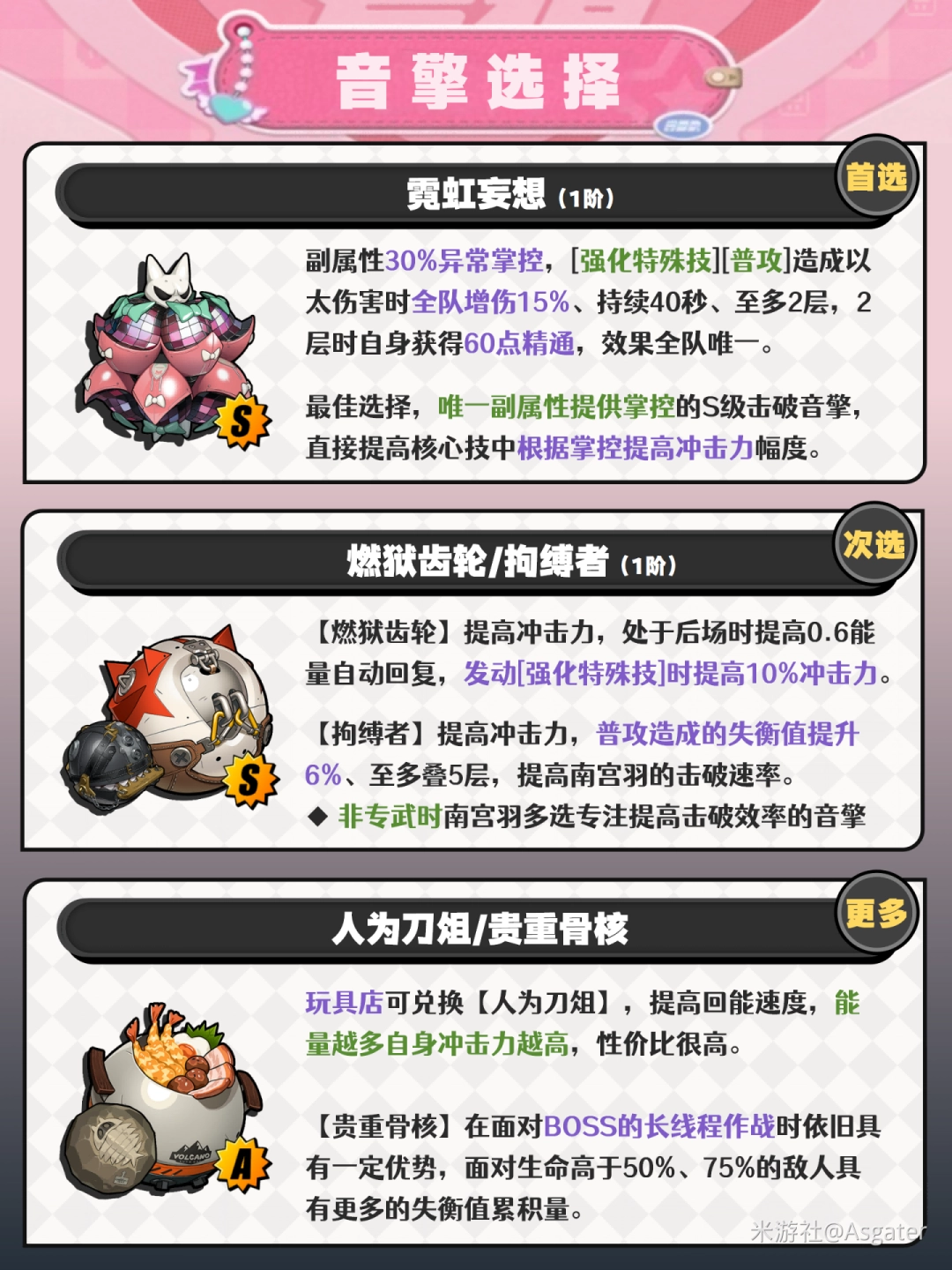 绝区零南宫羽音擎推荐
